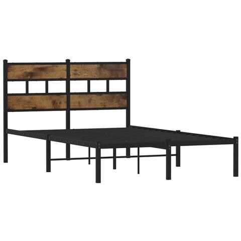 Giroletto Senza Materaso In Metallo Rovere Fumo 120x190 Cm - Foto 3