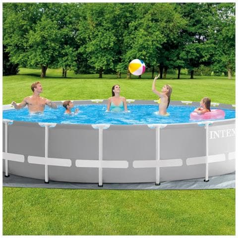 Piscina Fuori Terra - In Giro - 610x610x132 Cm - Grigio - Include Accessori Coordinati Cb43 - Foto 2