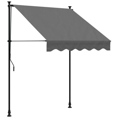 Lusso Casadino -  Tenda Da Sole Retrattile Antracite 150x150 Cm Tessuto E Acciaio - Foto 1