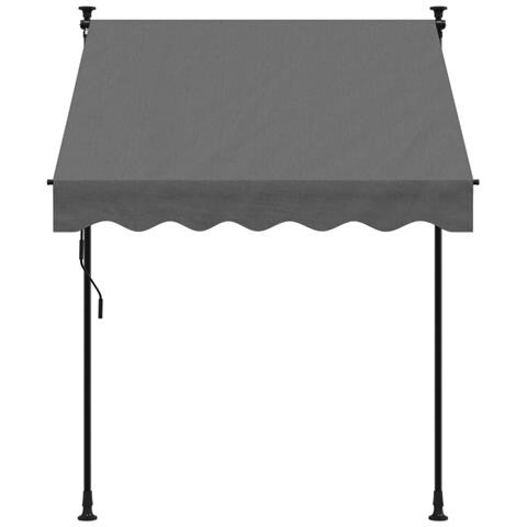 Lusso Casadino -  Tenda Da Sole Retrattile Antracite 150x150 Cm Tessuto E Acciaio - Foto 2