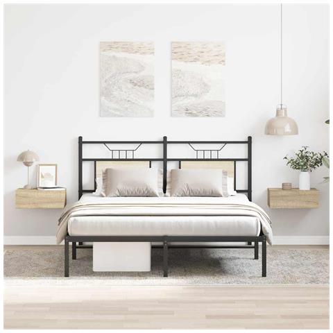 Lusso Casadino -  Comodini Pensili 2pz Rovere Sonoma 40x30x15cm Legno Multistrato - Foto 8