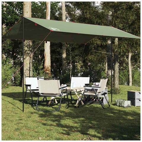 Telone Da Campeggio Verde 400x294 Cm Impermeabile - Foto 2