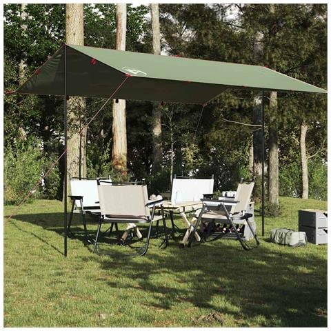 Telone Da Campeggio Verde 400x294 Cm Impermeabile - Foto 8