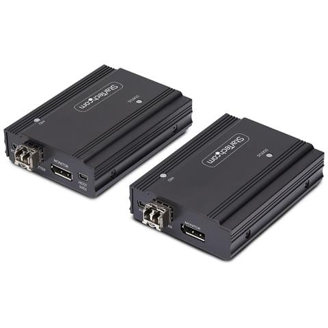 StarTech.com KVM Extender DisplayPort su fibra ottica, 4K 60Hz, kit di estensione, fino a 300m (multimodale) con moduli SFP+ preinstallati, 3x USB HID - Foto 1