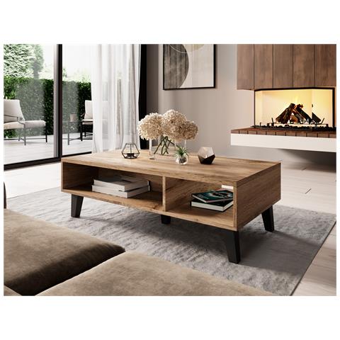 NORD-CT tavolino da caffè, comodino e consolle da soggiorno Tavolo da caffè Forma rettangolare 4 gamba /gambe - Foto 3