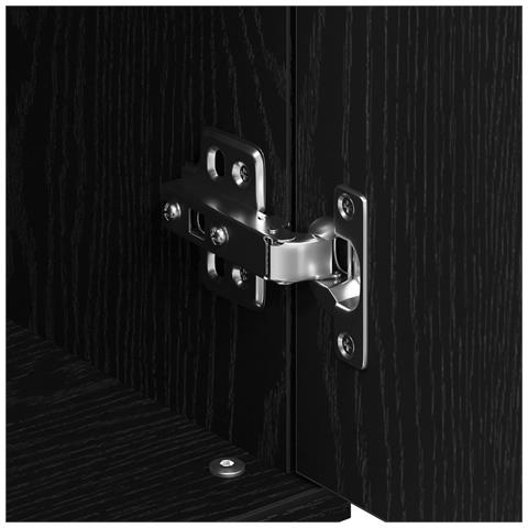 Credenza Nero Rovere 104x35x70 cm Legno Ingegnerizzato - Foto 9