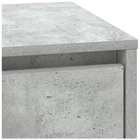 Comodino con luci LED grigio cemento 39x34.5x50 cm - Foto 9