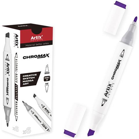 Pack 6 Uds. Marker Doppia Punta Bozzetti 73 Ultra Marine - Foto 1