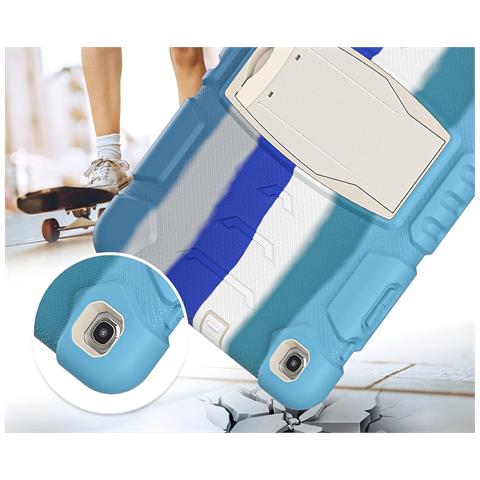 Custodia Per Samsung Tab A7 Lite 8.7” Antiscivolo Con Supporto Blu - Foto 2