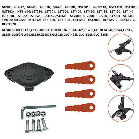 Kit Testina Tagliaerba - Testina Di Ricambio X 1 + Lame X 6 + Viti X 4, Compatibile Con Tagliabordi Black+decker - Foto 6