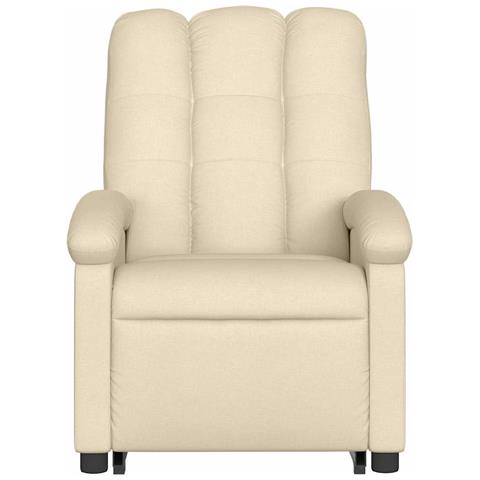 Poltrona Alzapersona Reclinabile Crema in Tessuto - Foto 9