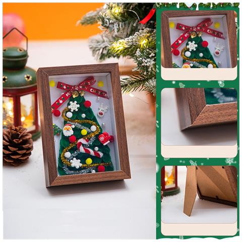 Kit Fai Da Te Ornamento Cornice Foto Albero Di Natale - Artigianato Fatto A Mano - Foto 2