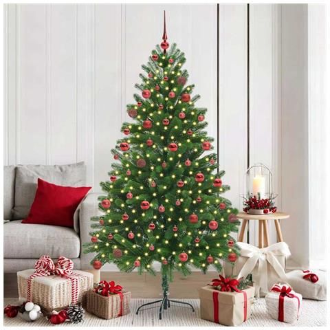 Albero di Natale con 300 LED con supporto Verde 180 cm PE - Foto 2