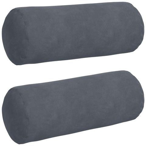 Cuscini a rullo 2 pcs Grigio scuro Ø 15 x 40 cm - Foto 1