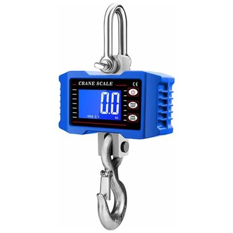 Bilancia Elettronica A Sospensione 1000kg - Portatile Con Display Lcd E Alimentazione A Batteria Blue - Foto 1