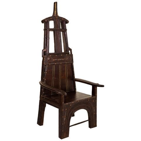 Poltrona In Legno Marrone 80x77x199h - Foto 1