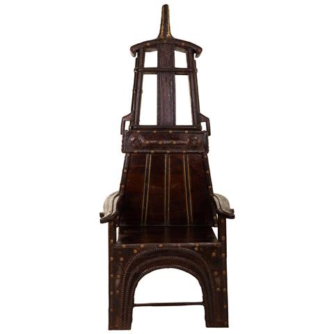 Poltrona In Legno Marrone 80x77x199h - Foto 2