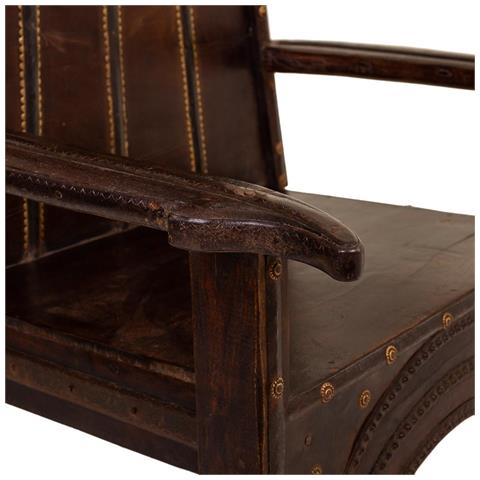 Poltrona In Legno Marrone 80x77x199h - Foto 8