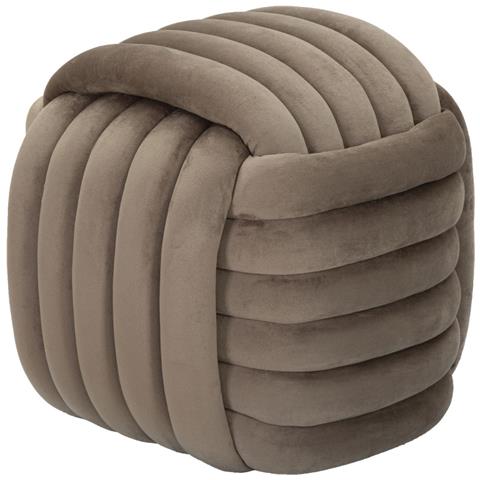 Pouf Softy In Velluto Grigio — 45×45×45 Cm - Foto 2