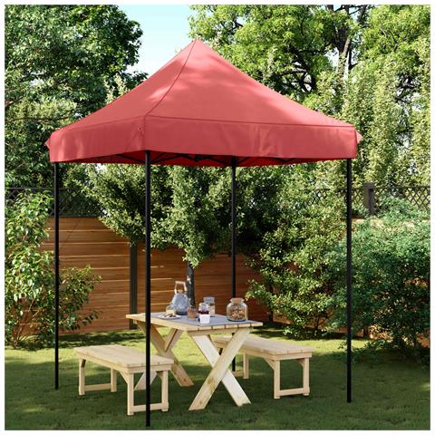 Tenda Party Borgogna 200 x 200 x 306 cm Tessuto Oxford - Foto 2