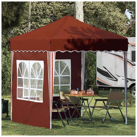 Tenda per feste a pop-up 195 x 195 x 245 cm Terracotta - Foto 2