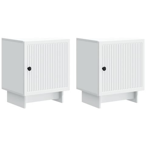 Armadio da Notte 2 pcs Bianco 43 x 34,5 x 50 cm - Foto 1