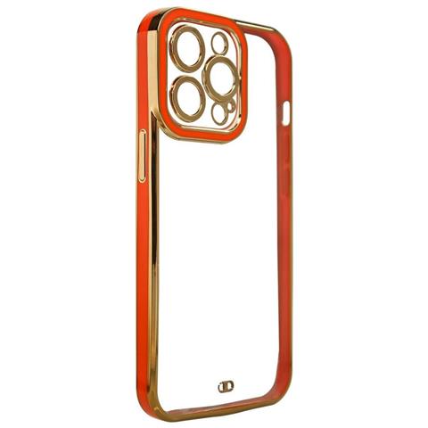 Iphone 12 Pro Custodia Alla Moda Con Cornice Dorata E Cover Gialla, Rossa - Foto 1