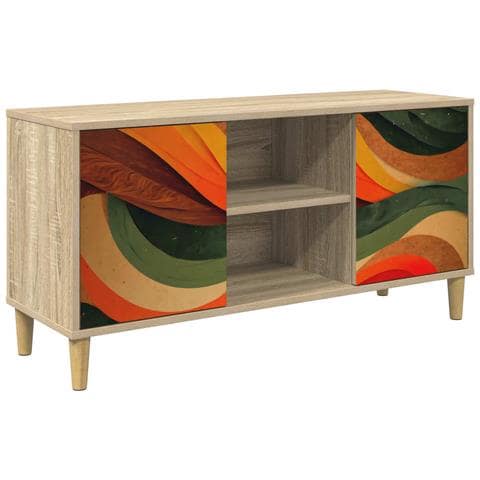 Mobile TV BONN 102 x 33 x 50 cm Sonoma Legno ingegnerizzato - Foto 1