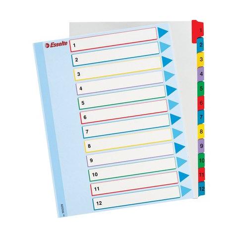 pz. 1 Rubrica Mylar 1-12 A4 fronte riscrivibile 100209 - Foto 1