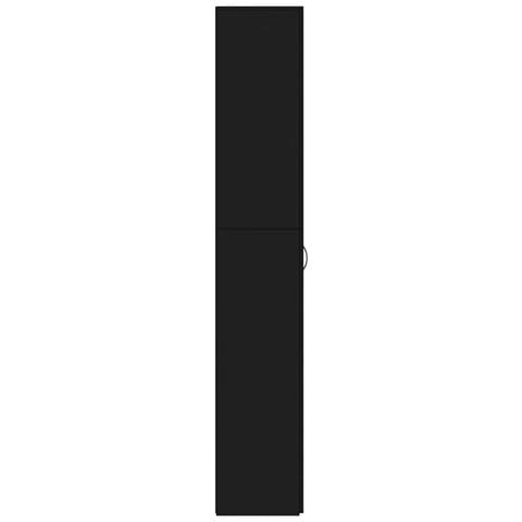 Armadio per Ufficio Nero 60x32x190 cm in Legno Multistrato - Foto 2