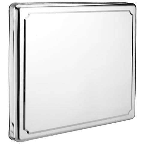 6414copri Piano Cottura In Acciaio Inox, 60.5 X 52.5 X 5.5 Cm, Argento - Foto 1