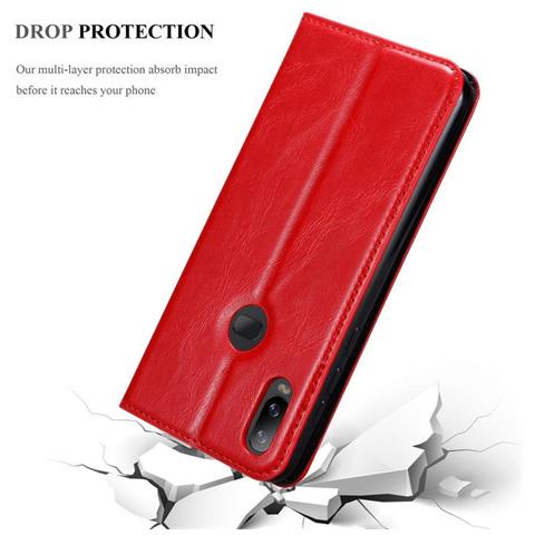 Custodia Compatibile Con Samsung Galaxy A6s In Rosso Mela - Coperchio Protettiva Con Chiusura Magnetica, Funzione Stand E Tasca Per Le Carte - Foto 2