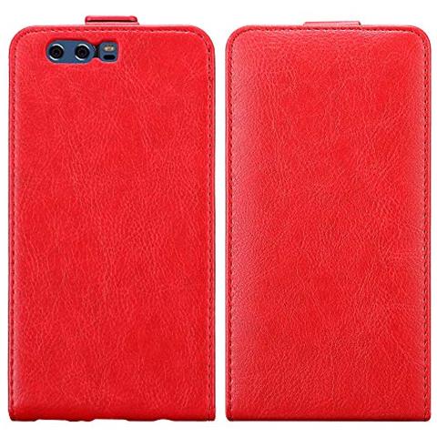 Custodia Compatibile Con Huawei P10 Plus In Rosso Mela - Coperchio Protettivo In Design Flip Con Chiusura Magnetica - Foto 2