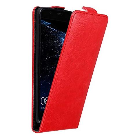 Custodia Compatibile Con Huawei P10 Plus In Rosso Mela - Coperchio Protettivo In Design Flip Con Chiusura Magnetica - Foto 1