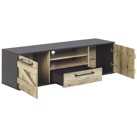 Mobiletto Tv In Legno Chiaro E Nero Salter - Foto 12