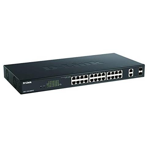 DGS-1100-26MPV2 Smart Switch Gestito Max PoE, 26 Porte Gigabit di cui 24 Porte PoE a 370W, 802.3af / at, 2 Porte Combo, Supporto VLAN, Funzionalità layer 2, QoS, 802.3az EEE, Senza Ventole - Foto 2