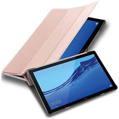 Custodia Per Tablet Compatibile Con Huawei Mediapad T5 10 (10.1"" Zoll) In Oro Rosa Pastello - Coperchio Protettiva Ultra Sottile Senza Funzione Auto Wake Up E Stand - Foto 1