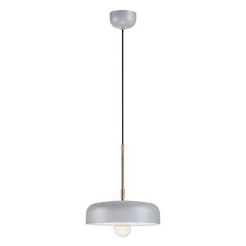 Caen Ceiling Lamp By - Grey Metal And Brushed Brass - Textile Cord - Foto 2