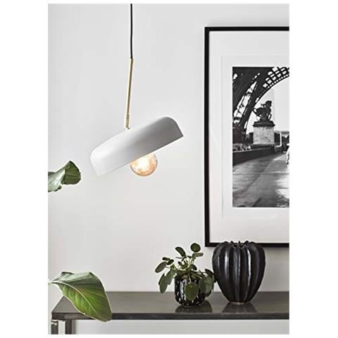 Caen Ceiling Lamp By - Grey Metal And Brushed Brass - Textile Cord - Foto 3