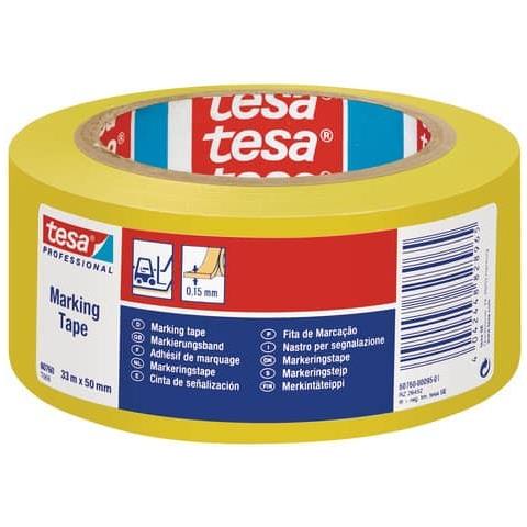 Nastro Per Segnalazioni In Pvc Flex® 60760 Rivestito Gomma Resina 50mmx33m Giallo - 60760-00095-15 - Foto 1