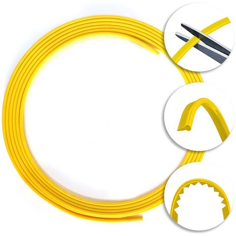 Trim Stripes Profilo A Incastro Per Interni Auto, Giallo, 3 Mm X 3 Mt - Foto 2