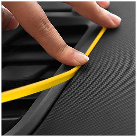 Trim Stripes Profilo A Incastro Per Interni Auto, Giallo, 3 Mm X 3 Mt - Foto 7