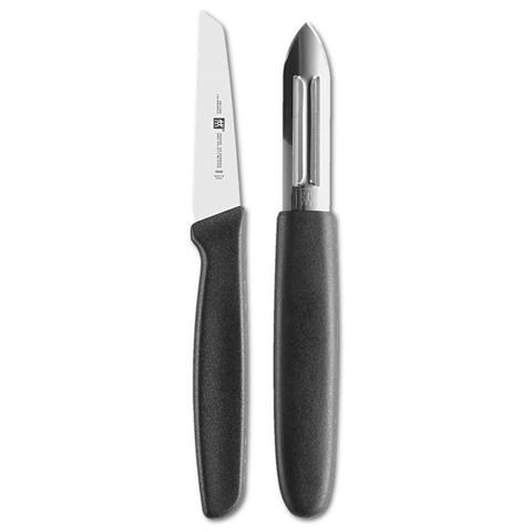 Set of knives, 8 cm, 22 cm, Acciaio inossidabile, Nero, Acciaio inossidabile - Foto 1