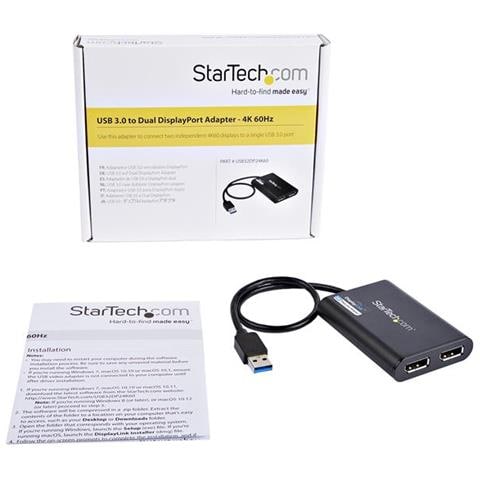 Adattatore USB a due DisplayPort - 4K 60 Hz - USB 3.0 (5 Gbps) - Adattatore Dual DisplayPort - Foto 2