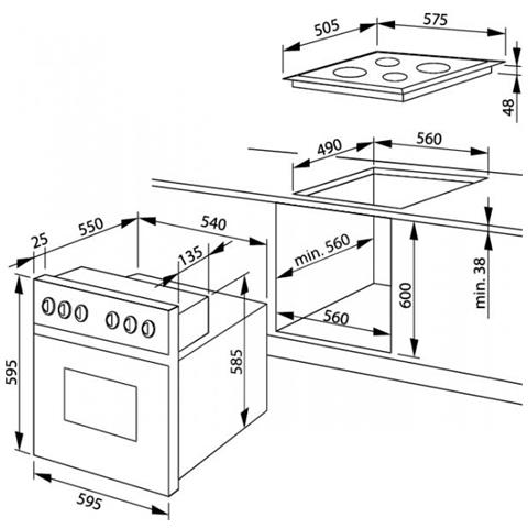 EHC 12713 E Cer Forno elettrico set di elettrodomestici da cucina - Foto 2