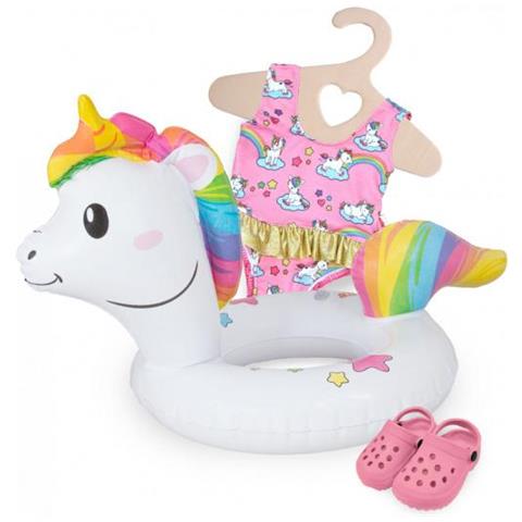 Kit Da Bagno Per Bambole Unicorno Ragazze 28-35 Cm 3 Pezzi - Foto 1
