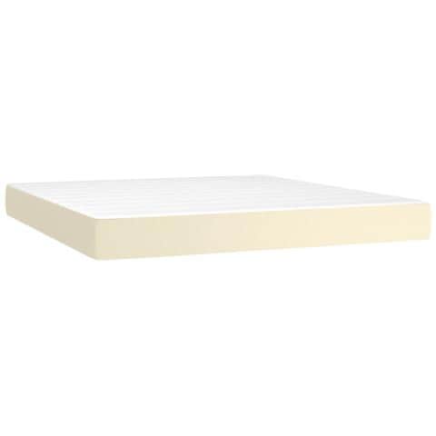 Materasso A Molle Crema 160x200x20 Cm In Similpelle - Foto 1