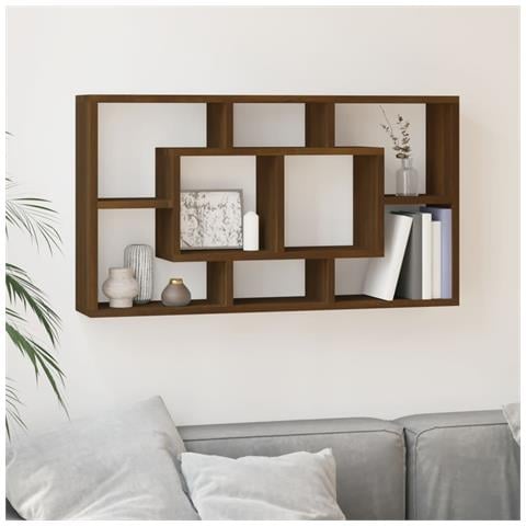 Scaffale A Muro 8 Scomparti Rovere Marrone - Foto 7