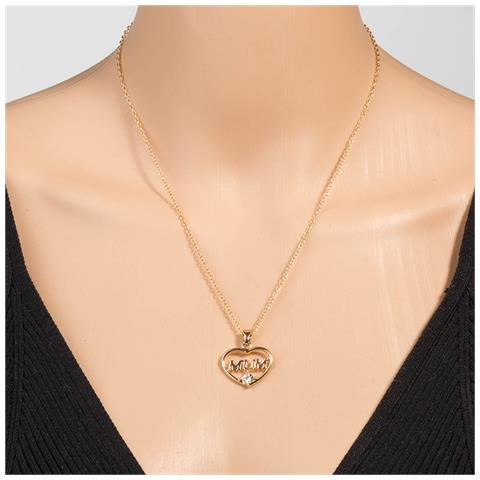 Collana Con Cuore Della Mamma In Lega Di Zinco/argento Con Strass - Foto 10