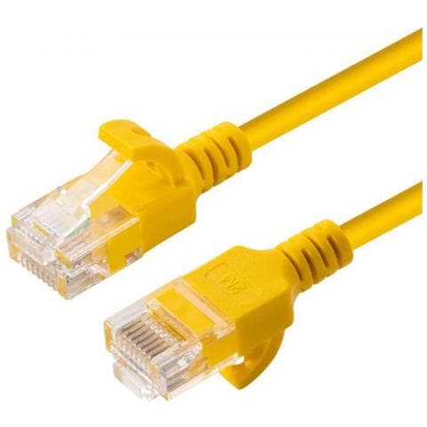 W125628022 Cavo Di Rete Giallo 0,5 M Cat6a U /utp [utp] (u /utp Cat6a Slim 0.5m Yellow - Unshielded Network C - Foto 1